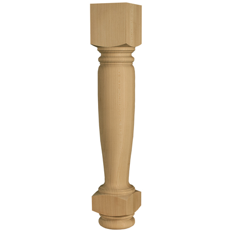 OSBORNE WOOD PRODUCTS 29 x 5 Traditional Dining Table Leg in Hard Maple 1144HM
